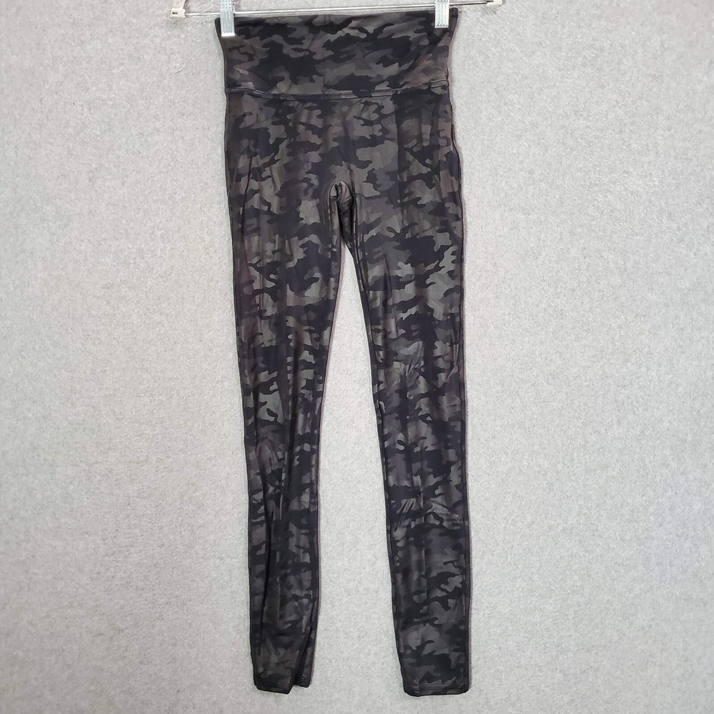 Spanx Women Activewear Pants Small Gray Camo Leggings High Rise